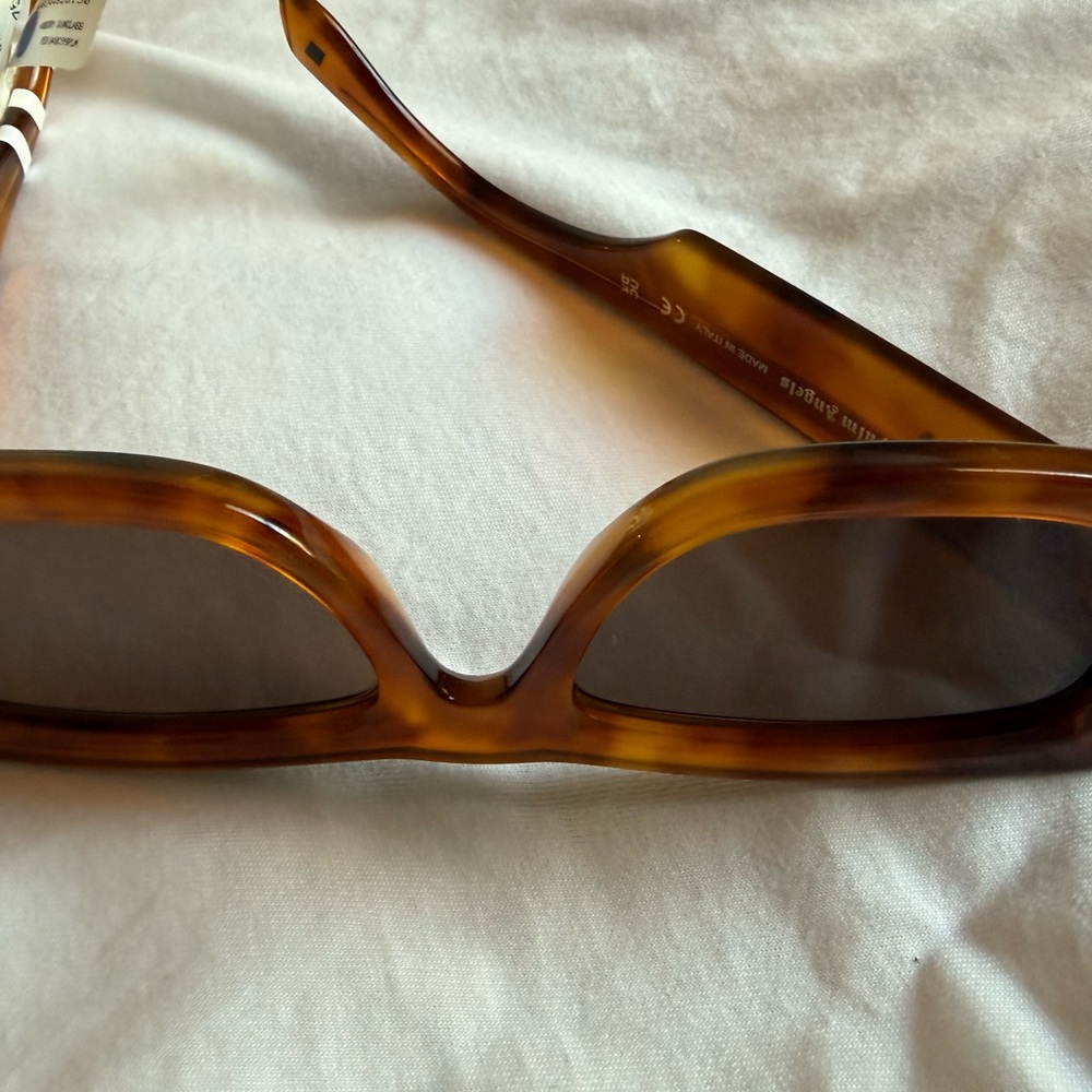 Palm Angels Tortoiseshell Amber Rectangular Sungl… - image 1